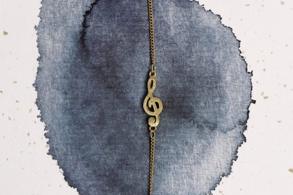 Armband Violinschlüssel Gold, Haus der Musik